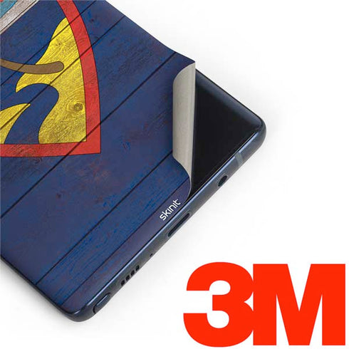 Guam Flag Dark Wood Galaxy Note 9 Skin